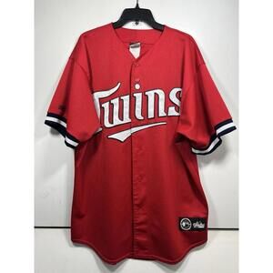 Authentic Vtg Minnesota Twins Majestic MLB Red Jersey 90s RARE Sz XL USA